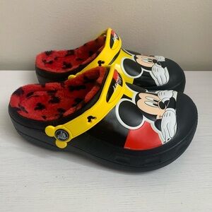 CROCS Disney Mickey Mouse Glow in the Dark Lined Clogs